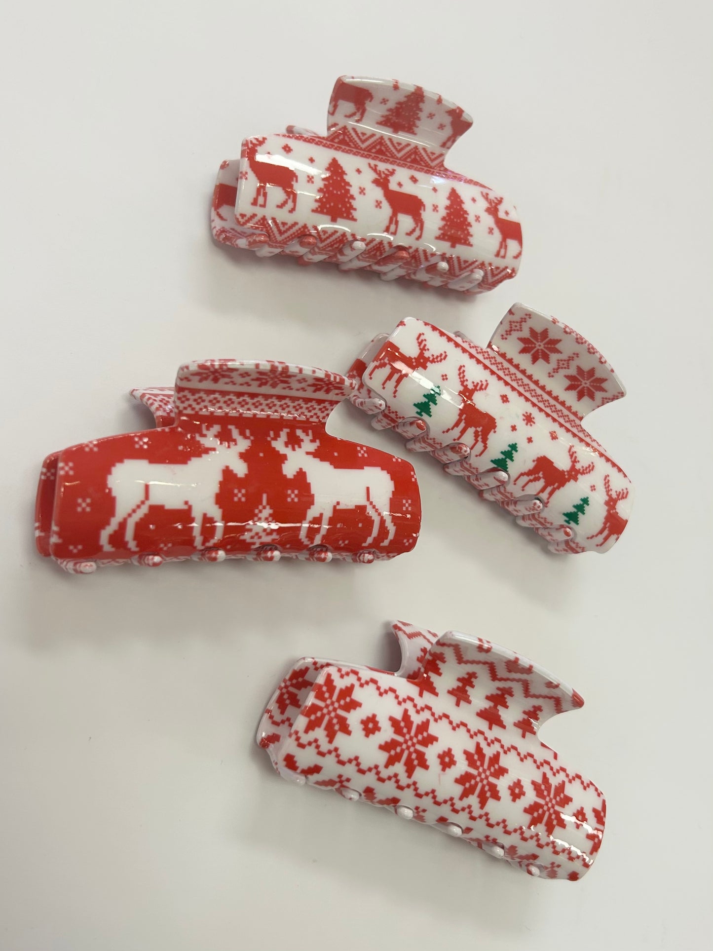 Christmas Plaid Hair Clips