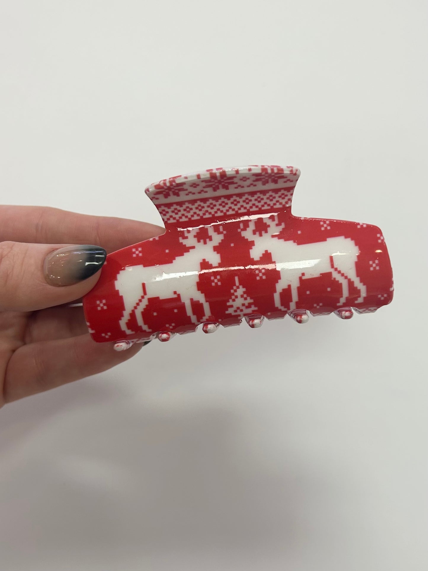 Christmas Plaid Hair Clips