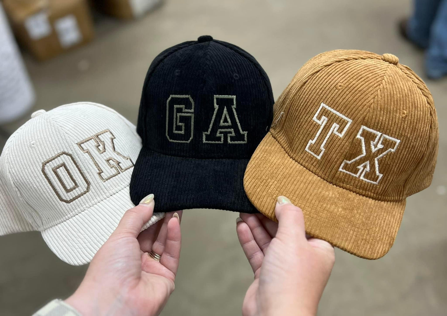 Embroidered State Hats, Camel