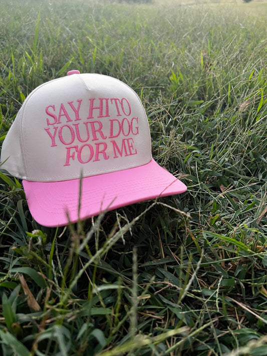 Say Hi To Your Dog For Me Dad Hat