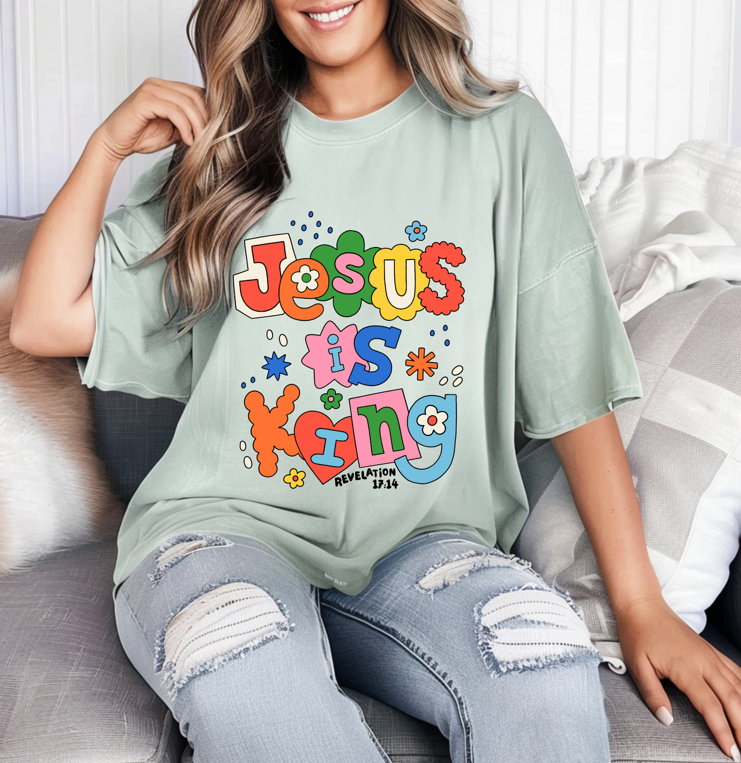 Jesus Is King DTF Transfer