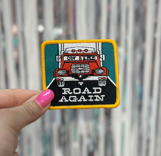 On The Road Again Embroidered Hat Patch