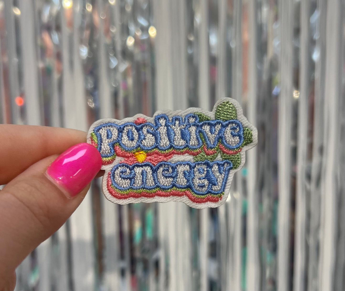 Positive Energy Embroidered Hat Patch