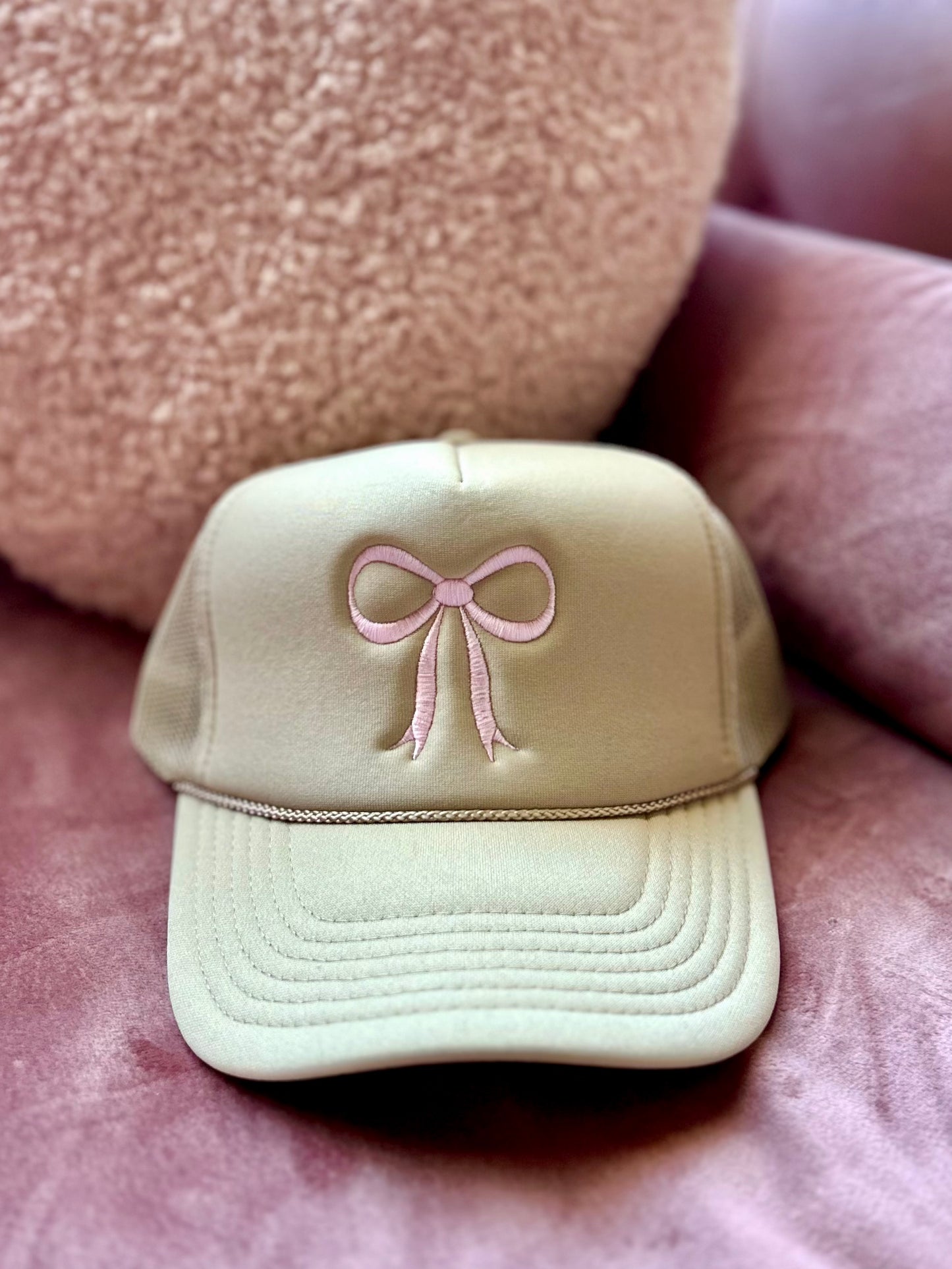 Embroidered Bow Hats